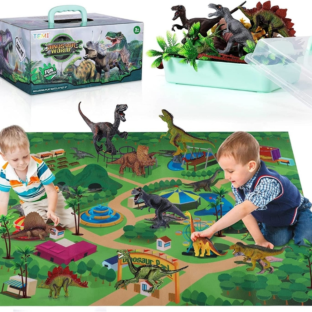 Dinosaur Toys for Kids 3-5 with Activity Play Mat